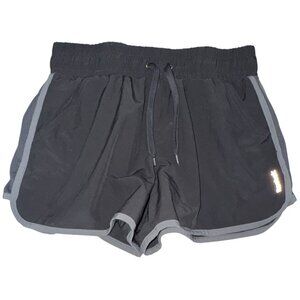 Reebok Womens Black Athletic Running Shorts M With Reflective Trim